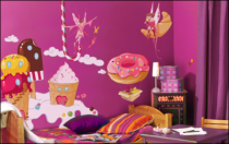 Le stickers donut pour d�corer les murs des chambres d\'enfants
