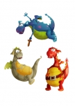 stickers dragons. Trois stickers dragons imprim�s sur adh�sif et d�coup�s � la forme.