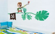 Stickers drapeau pirate sur branche
