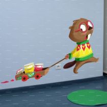 Le stickers enfant castor pour d�corer la chambre des enfants sur le th�me de la montagne