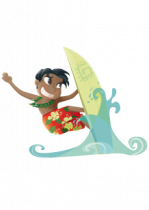 Stickers enfant surfeur