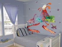 Les stickers enfants sont fabriqu�s � la demnde. Pour d�corer la chambre de vos enfants, voici un sticker enfant qui compl�tera la d�co dinosaures. Ce sticker coul�e de lave existe en plusieurs taille. Vous donnez la possibilit� de choisir et de commander votre sticker, c\'est le meilleur moyen pour vous d\'acheter des stickers enfants.