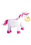 Stickers muraux enfants : Poney imprim� sur adh�sif avec d�coupe � la forme. Il vous emm�nera au bout de vos r�ves. Vu dans M6 D&CO.