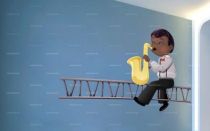 Stickers Etats-Unis saxophoniste