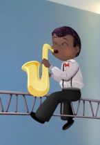 Stickers Etats-Unis saxophoniste