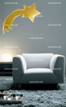 stickers �toile filante en or