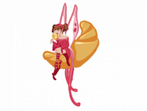 Le stickers f�e en noir pour d�corer l'int�rieur sur le th�me des f�es