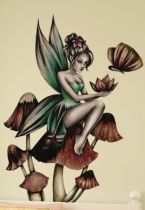 Stickers f�e sur champignon