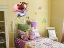 Sticker F�e Am�lie imprim� sur adh�sif d�coup� � la forme. Sticker d�coratif pour chambre de petite fille r�alis� sur mesure