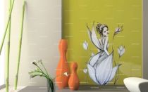 stickers femme et fleurs