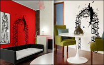 Le stickers femme sur portique arabesque pour d�corer en grand format