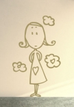 stickers nuages fille