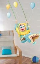 Stickers fillette sur la balan�oire