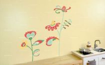 Stickers fleur en c�ur