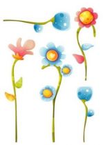 Stickers fleurs � tiges pour donner de la couleur � votre d�co