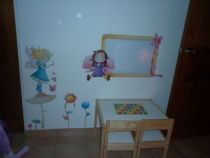 Stickers ensemble cinq fleurs � tiges