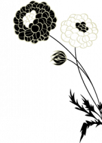 Stickers fleurs boutons