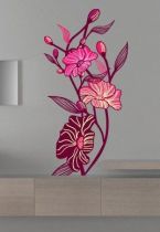 stickers muraux fleurs salle de bain