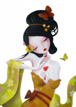 Stickers Flowery silks