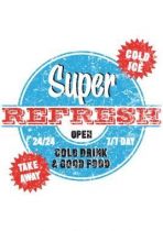 Stickers frigo : Super bleu.