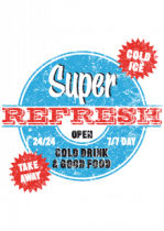 Stickers frigo : Super bleu.