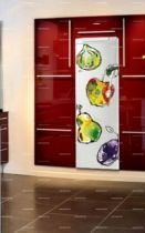 Stickers frigo fruits pomme poire figue