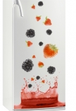 Stickers frigo fruits rouges. D�coration de frigidaire imprim� sur vinyle adh�sif. iDzif.com r�invente la d�co pour le frigo et vous propose une nouvelle mani�re de d�corer votre cuisine. Ce sticker frigo peut se poser sur toutes autres surfaces lisses de votre choix.