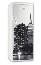 Sticker frigo New York Building. D�coration de frigidaire r�alis�e en vinyle adh�sif imprim� avec d�coupe � la forme. Sticker id�al pour rendre son frigo unique et lui donner un c�t� original.