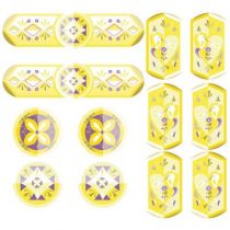 Le stickers frise dor�e pour la d�coration des chambres de b�b� sur le th�me des castors et de la montagne