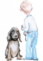 Stickers gar�on et son chien