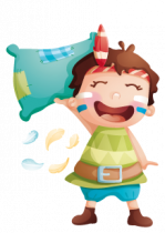 Stickers gar�on et son oreiller.