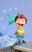 Stickers gar�on et son oreiller.