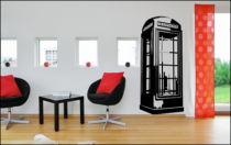 Le stickers g�ant cabine t�l�phonique pour d�corer en grand format