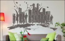 Le stickers g�ant foule urbaine pour d�corer en grand format