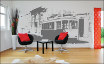 Le stickers g�ant tramway pour d�corer en grand format