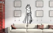 Stickers geisha pensive