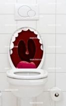 Stickers glotte des toilettes