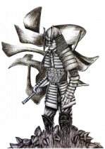 Stickers guerrier asiatique