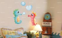 Stickers hippocampes et leurs bulles