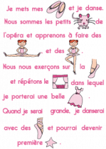 stickers histoire de danse pour une d�coration de chambre de fille