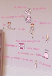 Stickers histoire de danse pour fille, d�coration murale cr��e par LNdesign pour iDzif.com, boutique de stickers