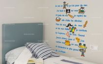 stickers histoire de pirate pour d�coration murale de chambre de gar�on