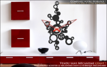 Le stickers horloge bulles r�tro pour une d�coration originale et pratique
