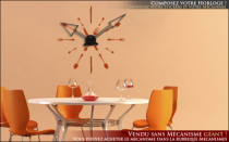 Le stickers horloge cuisine couverts pour une d�coration originale et pratique