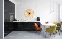 stickers fleuri horloge