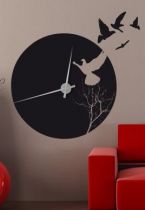 stickers lune horloge