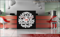 Le stickers horloge midi � quatorze heures pour une d�coration originale et pratique