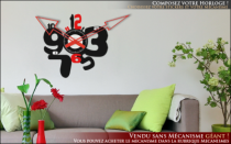 Le stickers horloge rayon fun pour une d�coration originale et pratique