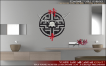 Le stickers horloge rond chinois pour une d�coration originale et pratique