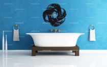 stickers horloge laine